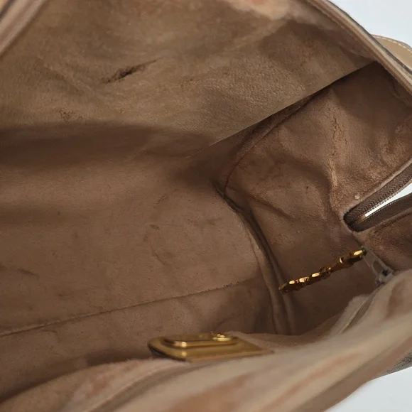 GUCCI - Vintage GG Supreme Boston Bag in Tan, PVC & Leather, with Sherry Line - Picture 16 of 17